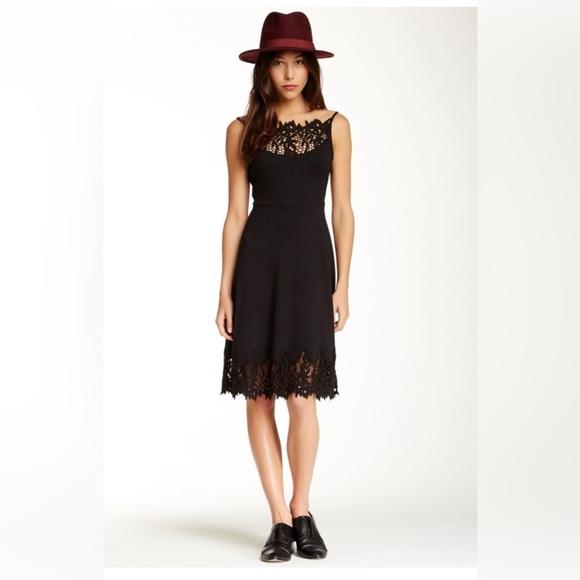 Free People 'Forget Me Not' Crochet Trim Fit & Flare Dress Size Small - Picture 3 of 16